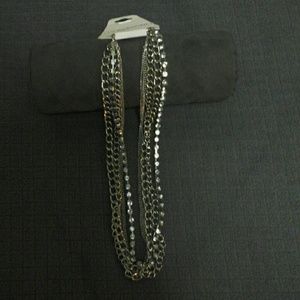 5 ROW NECKLACE WITH RHINESTONES